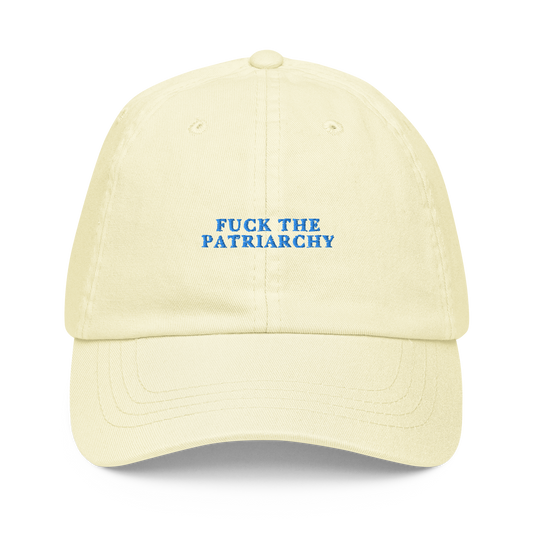 Fuck the Patriarchy Feminist Embroidered Pastel Baseball Hat
