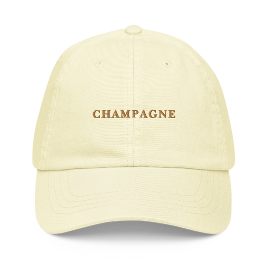 Champagne Embroidered Pastel Baseball Cap