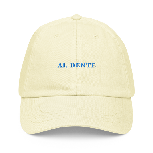 Al Dente Embroidered Pastel Baseball Cap