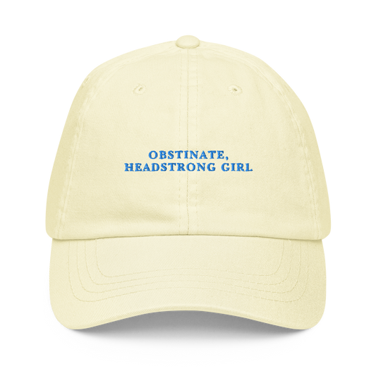Obstinate Headstrong Girl Embroidered Pastel Baseball Cap