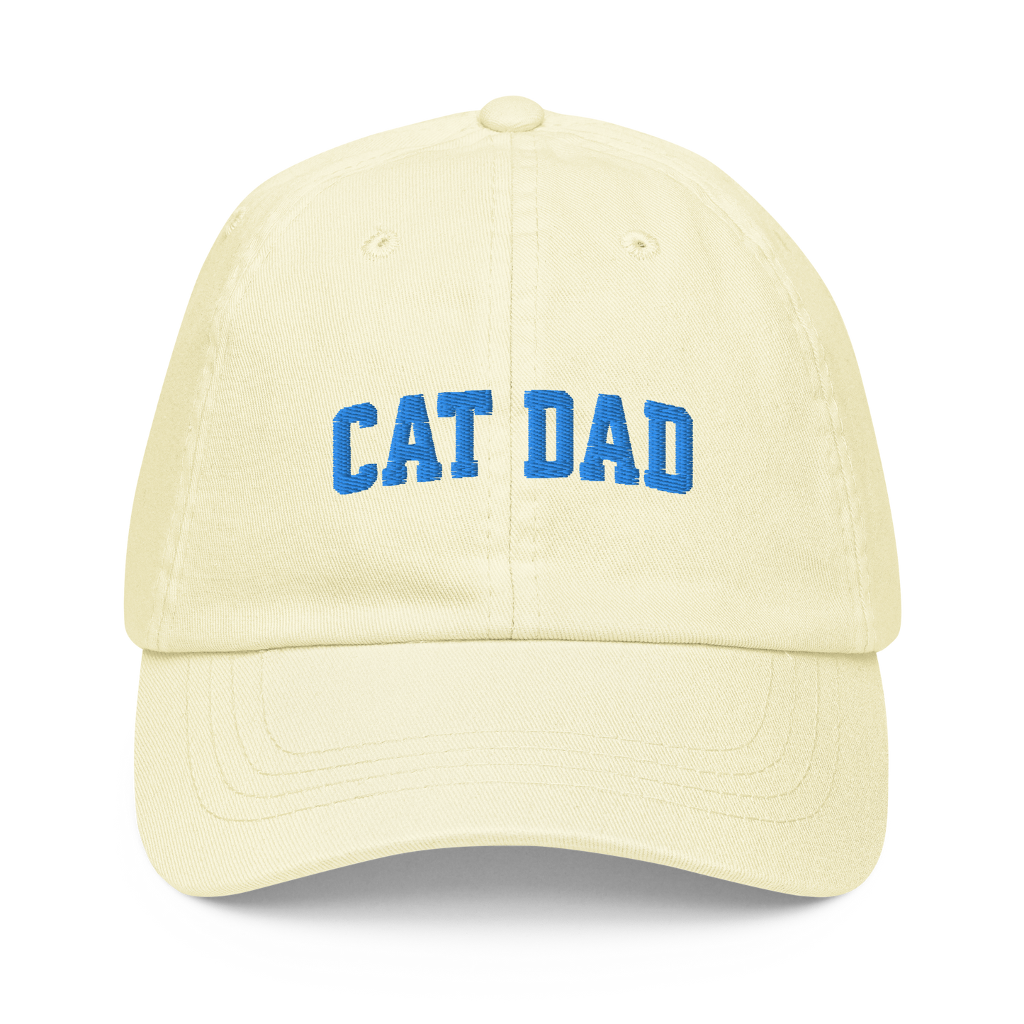 Cat Dad Embroidered Pastel Baseball Cap