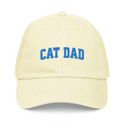 Cat Dad Embroidered Pastel Baseball Cap