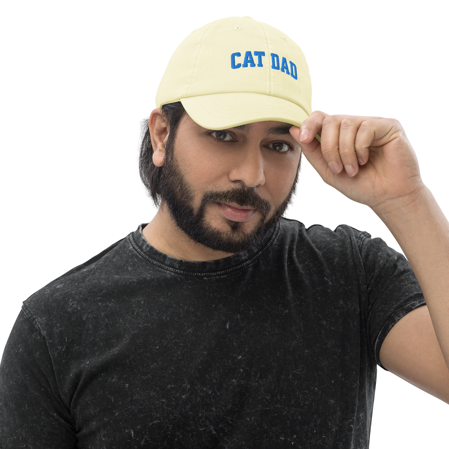 Cat Dad Embroidered Pastel Baseball Cap