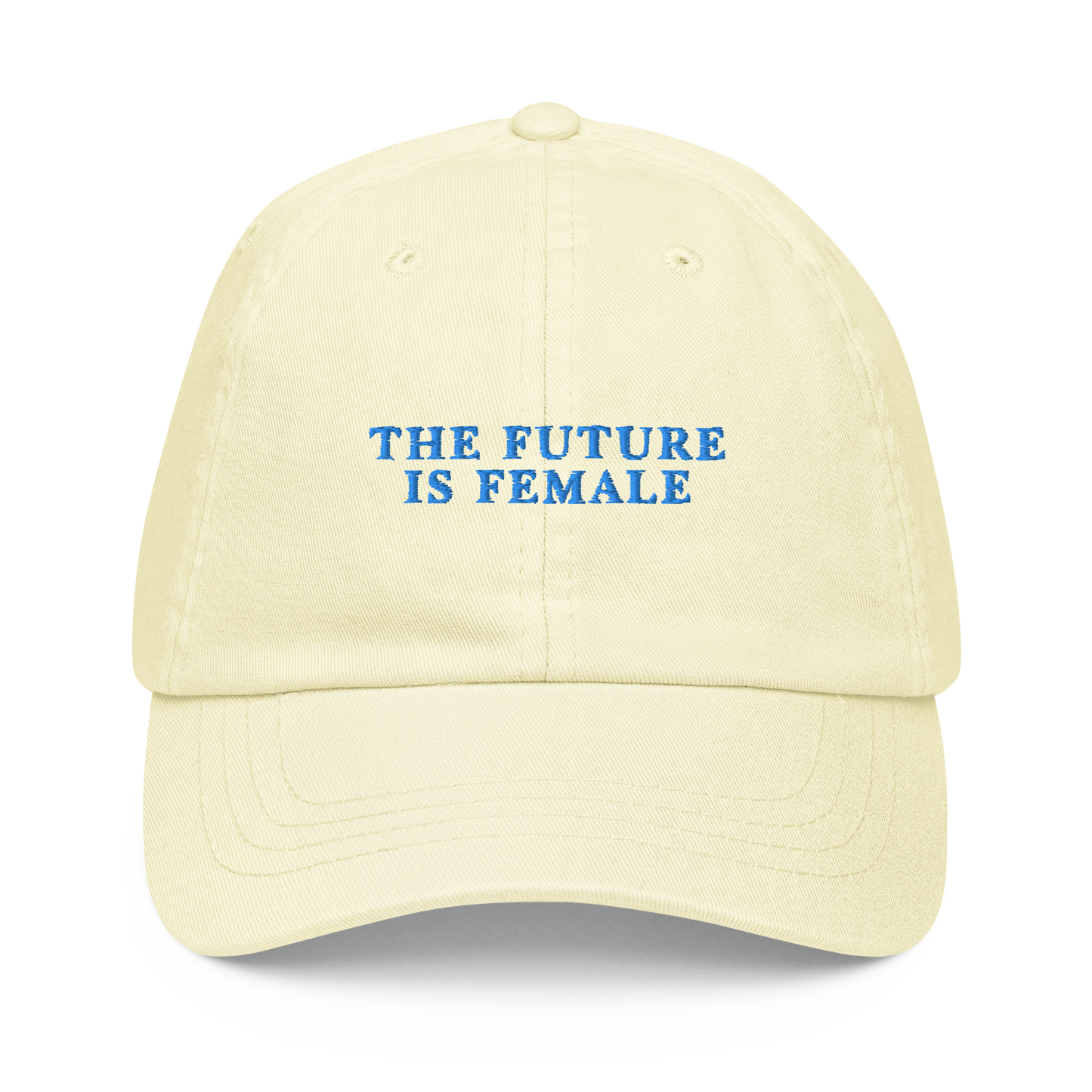 The Future Is Female Embroidered Pastel Baseball Cap