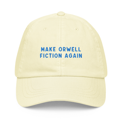 Make Orwell Fiction Again Embroidered Pastel Baseball Cap