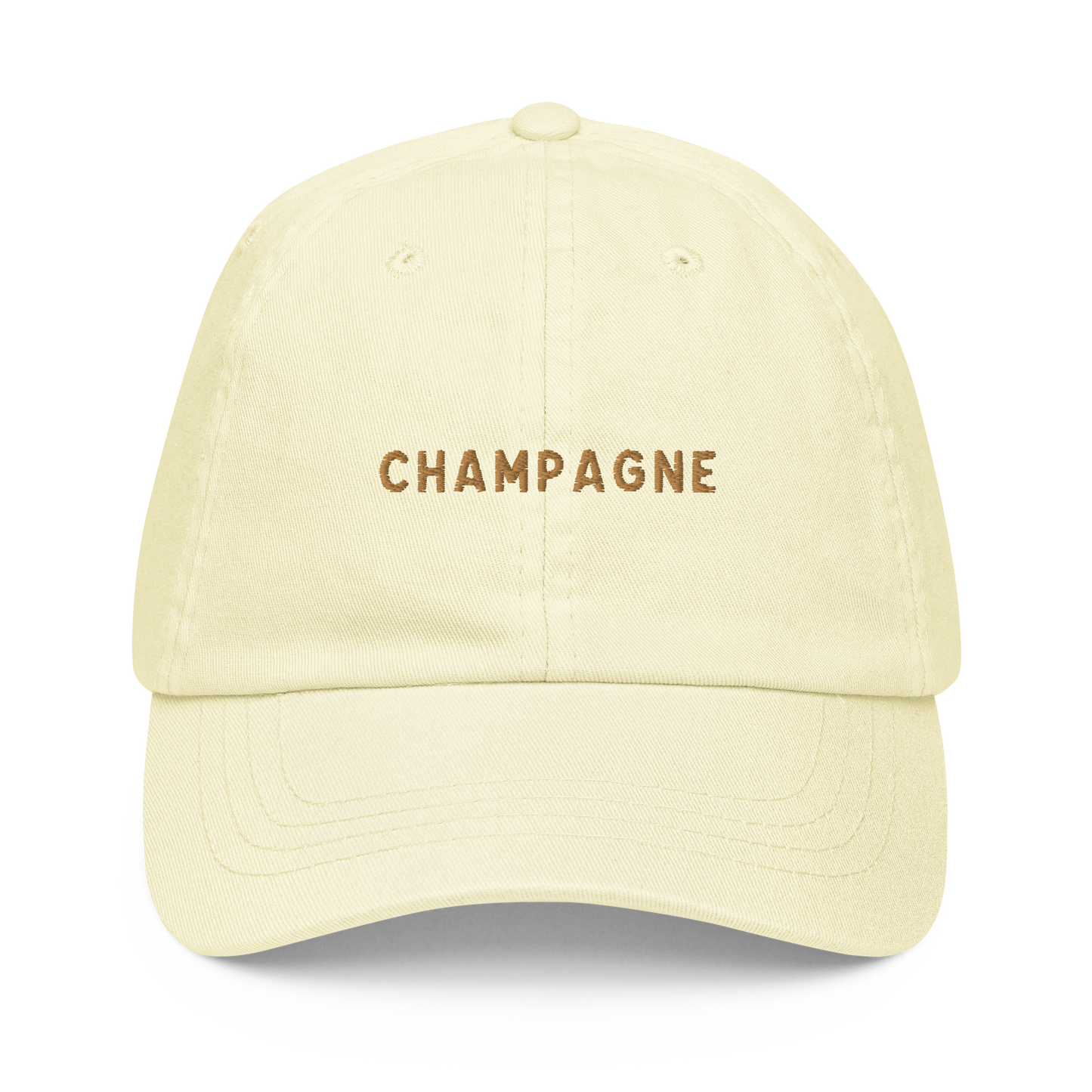 Champagne Embroidered Pastel Baseball Cap