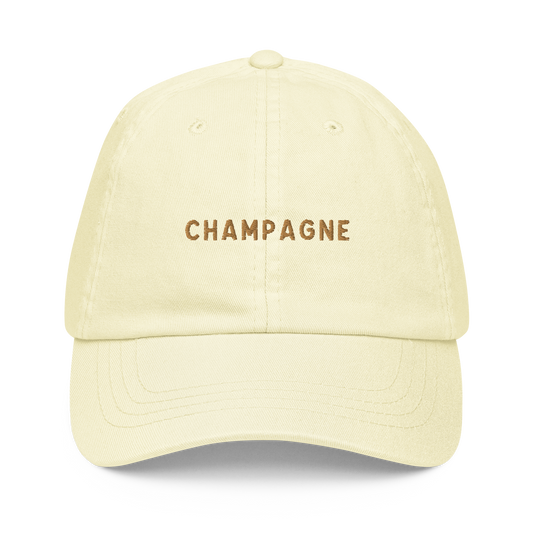 Champagne Embroidered Pastel Baseball Cap