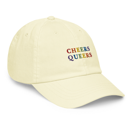 Cheers Queers Pride Embroidered Pastel Baseball Cap