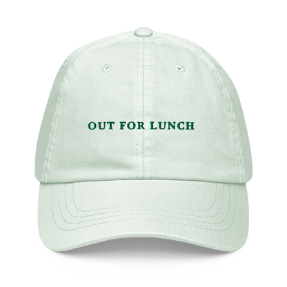 Out for Lunch Embroidered Pastel Baseball Cap