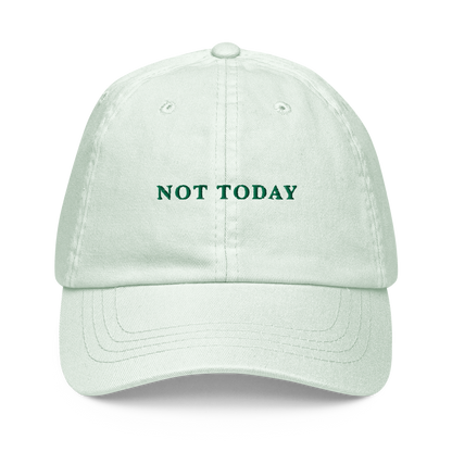 Not Today Embroidered Pastel Baseball Cap