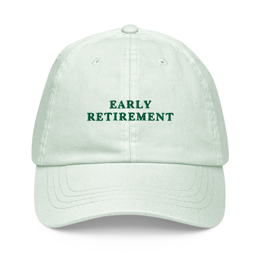 Early Retirement Embroidered Pastel Baseball Cap