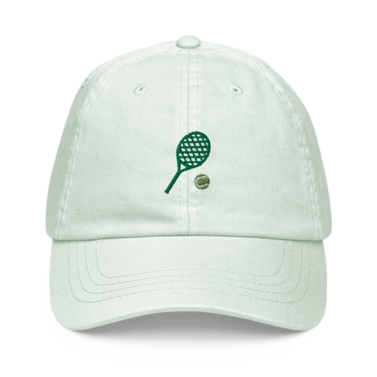 Tennis Racket Embroidered Pastel Baseball Cap