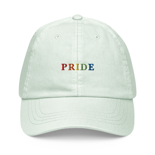 Pride Rainbow Embroidered Pastel Baseball Cap