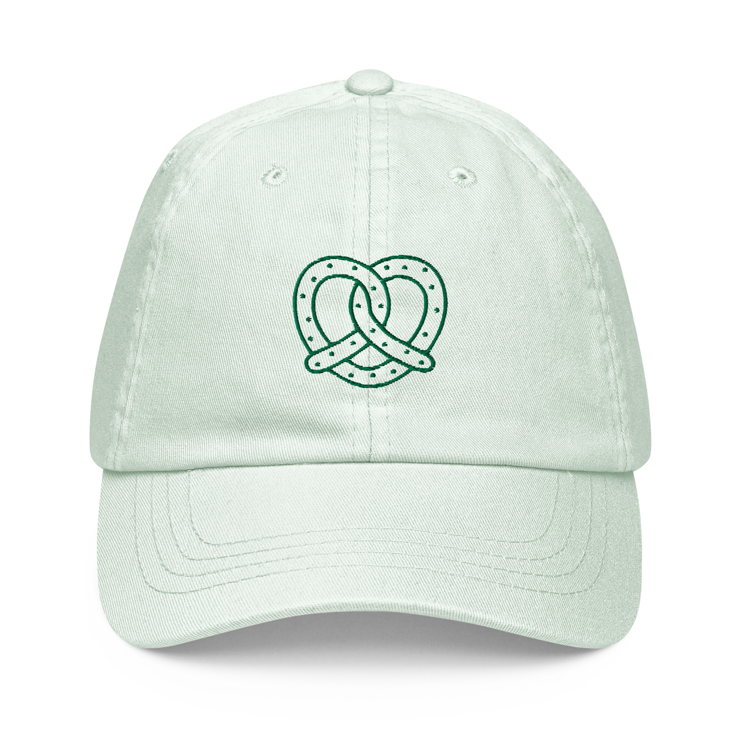 Pretzel Line Embroidered Pastel Baseball Cap