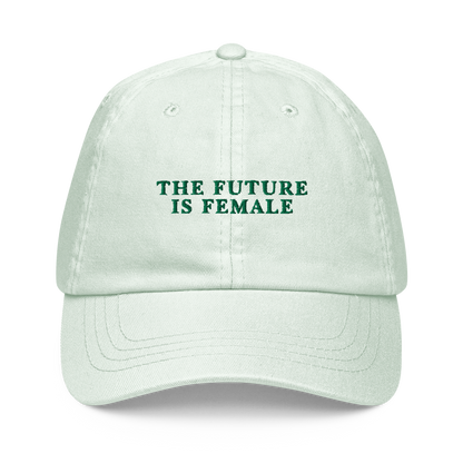 The Future Is Female Embroidered Pastel Baseball Cap