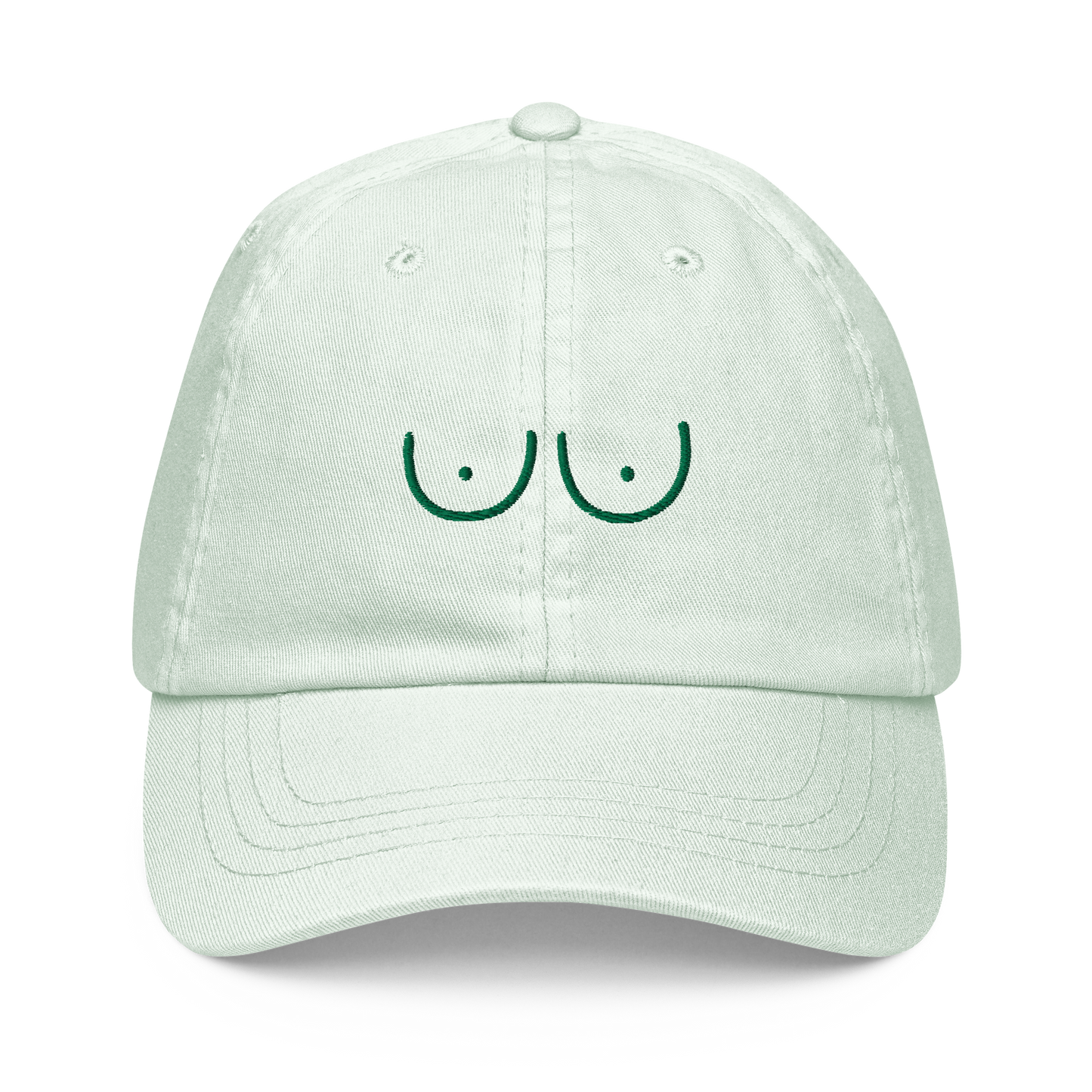 Boobs Feminist Embroidered Pastel Baseball Cap