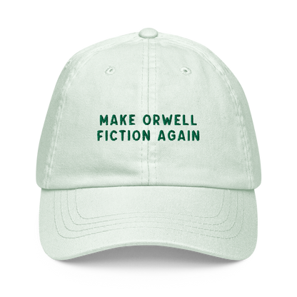 Make Orwell Fiction Again Embroidered Pastel Baseball Cap