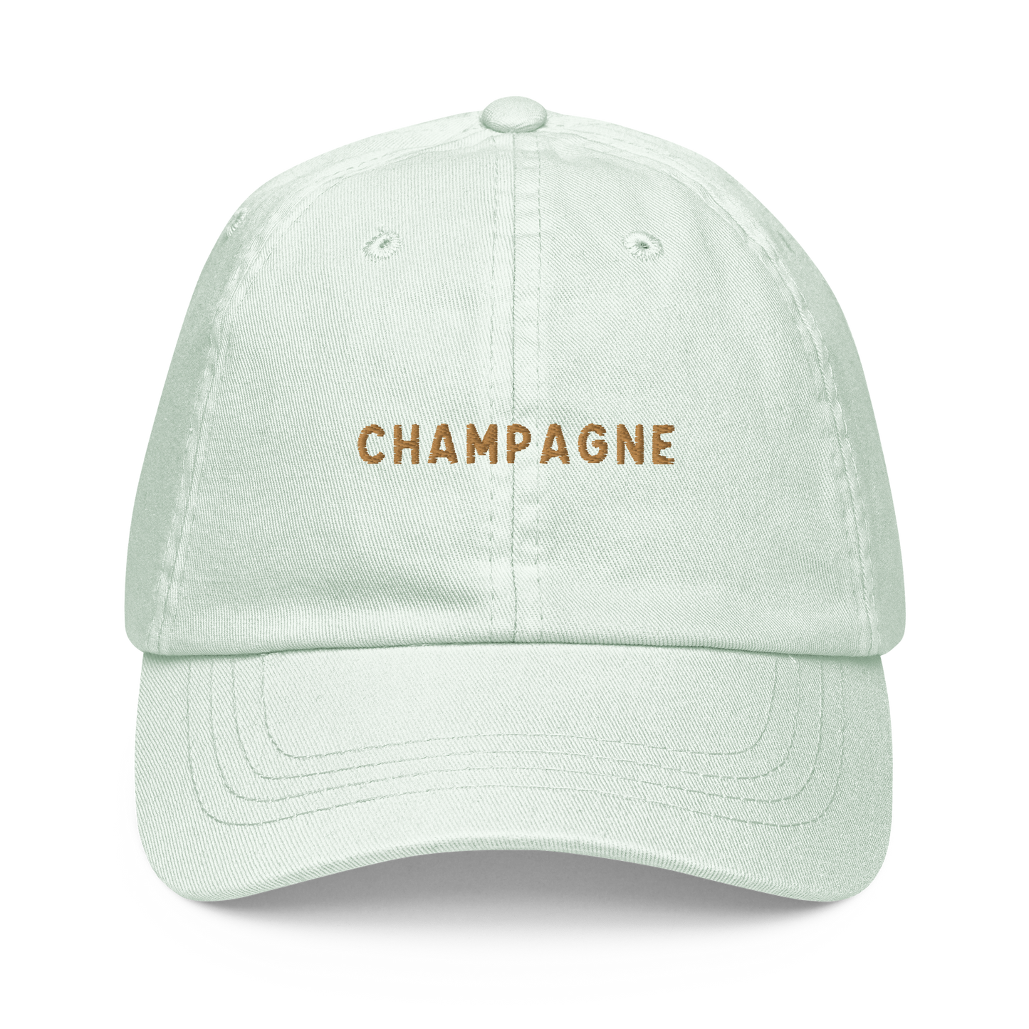 Champagne Embroidered Pastel Baseball Cap