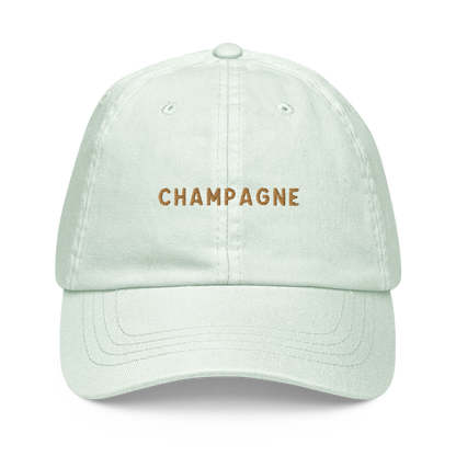 Champagne Embroidered Pastel Baseball Cap