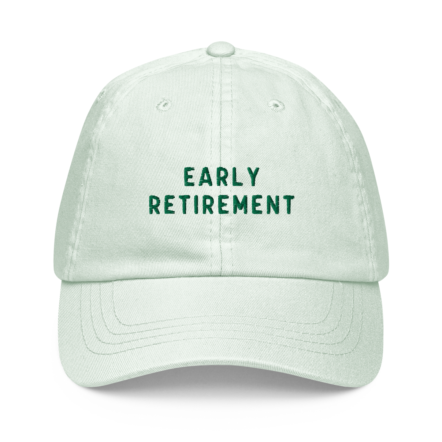 Early Retirement Embroidered Pastel Baseball Cap