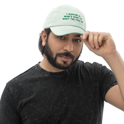 I Support A Man's Right To STFU Embroidered Pastel Baseball Cap