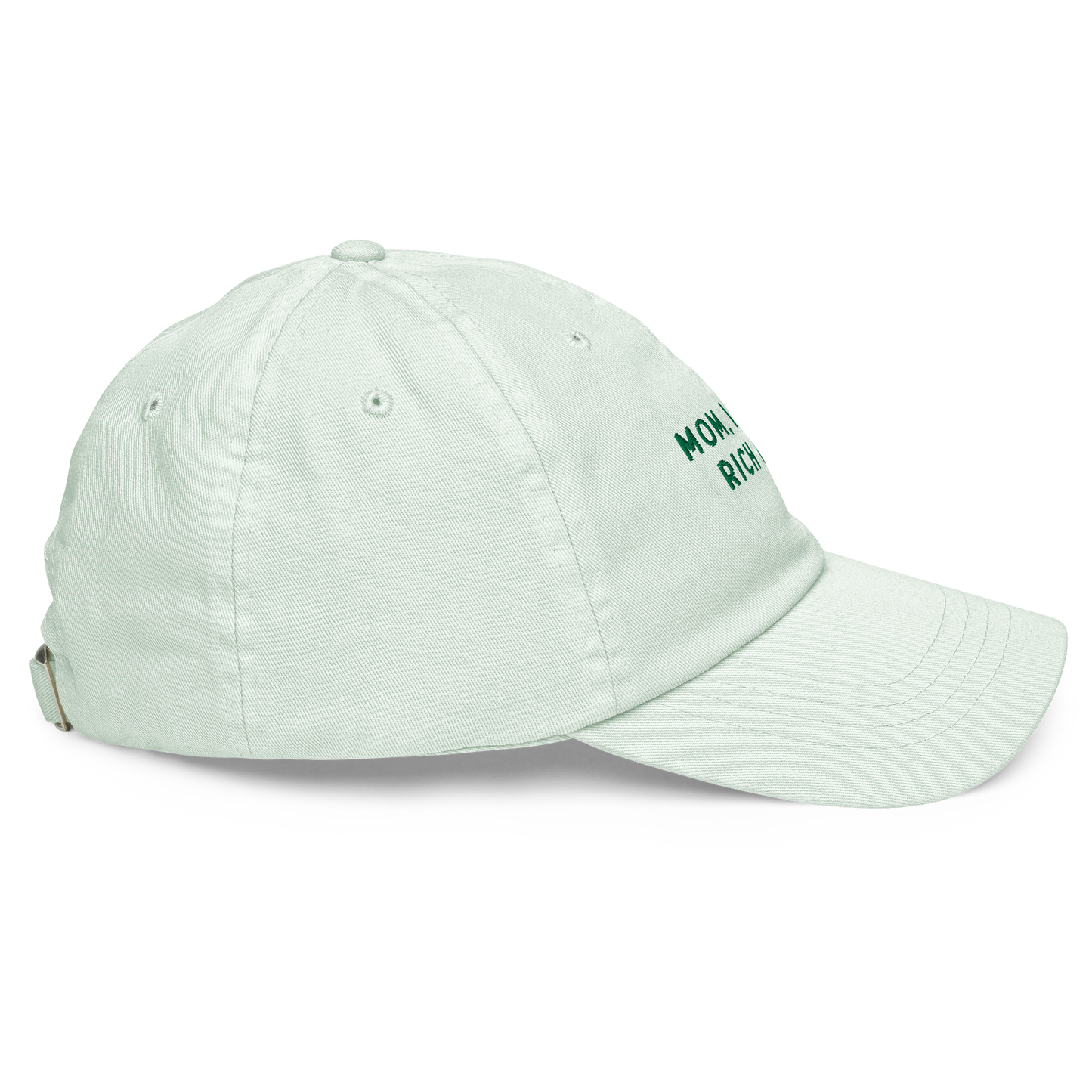 Mom, I am a Rich Man Embroidered Pastel Baseball Cap