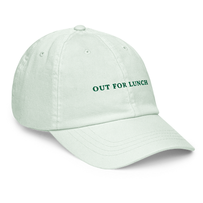 Out for Lunch Embroidered Pastel Baseball Cap