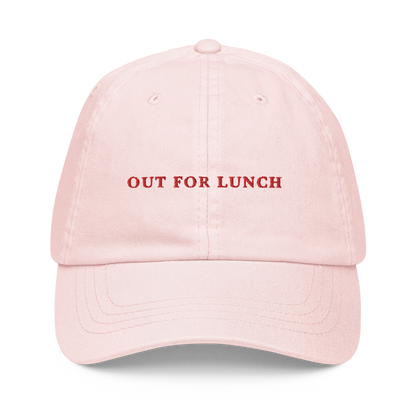 Out for Lunch Embroidered Pastel Baseball Cap