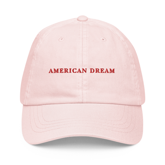 American Dream Embroidered Pastel Baseball Cap