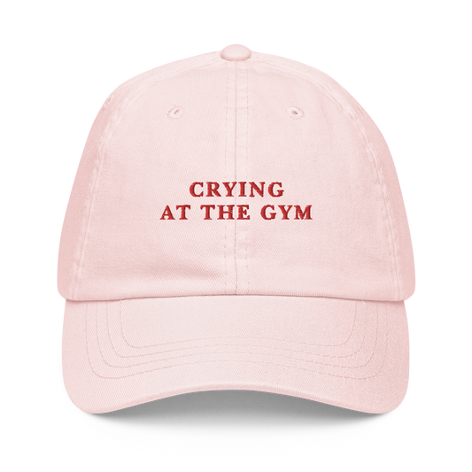 Crying At The Gym Embroidered Pastel Baseball Cap
