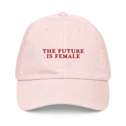 The Future Is Female Embroidered Pastel Baseball Cap