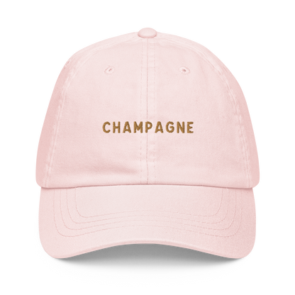 Champagne Embroidered Pastel Baseball Cap