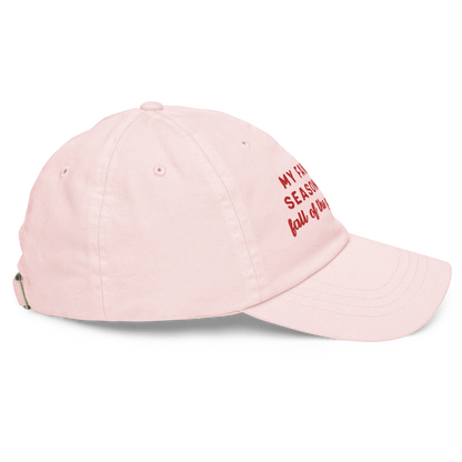 My Favorite Season Is The Fall Of The Patriarchy Embroidered Pastel Baseball Cap