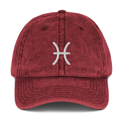 Embroidered Zodiac Symbol Vintage Cap