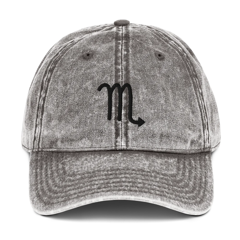 Embroidered Zodiac Symbol Vintage Cap