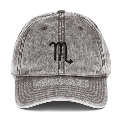 Embroidered Zodiac Symbol Vintage Cap