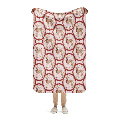 Oh Deer It's Christmas Sherpa Blanket