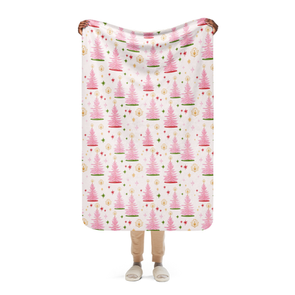 Cotton Candy Christmas Sherpa Blanket