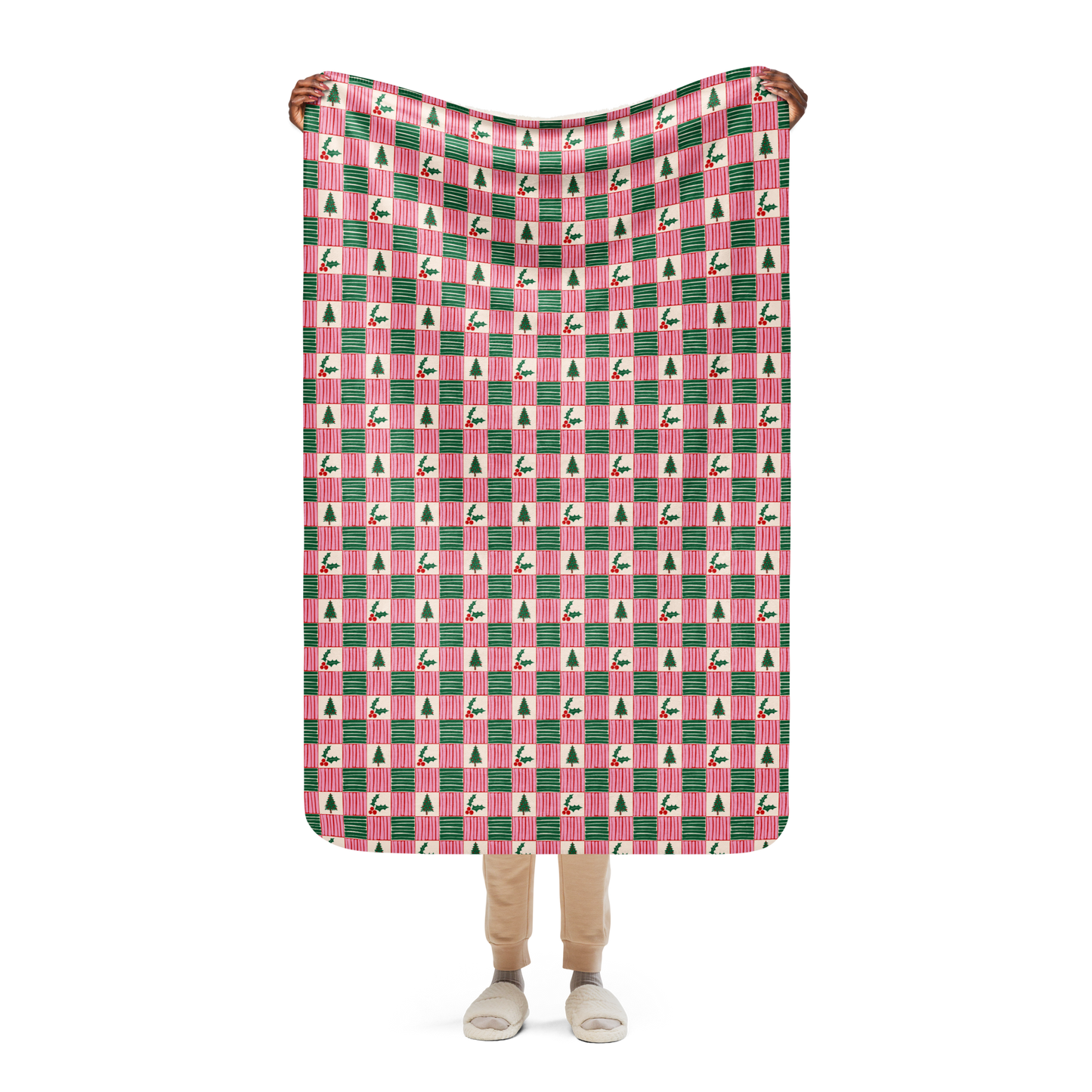 Plaidmas Christmas Sherpa Blanket