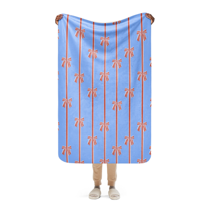 Jolly Bows Christmas Sherpa Blanket