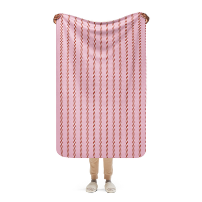 Candy Cane Christmas Sherpa Blanket