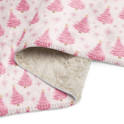 Pretty in Pine Christmas Sherpa Blanket