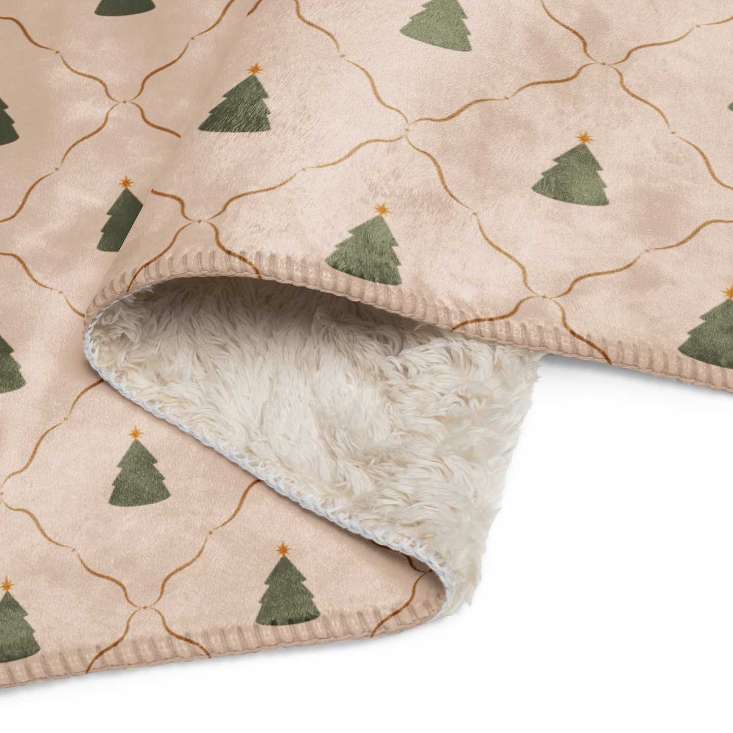 Twinkle Trees Christmas Sherpa Blanket