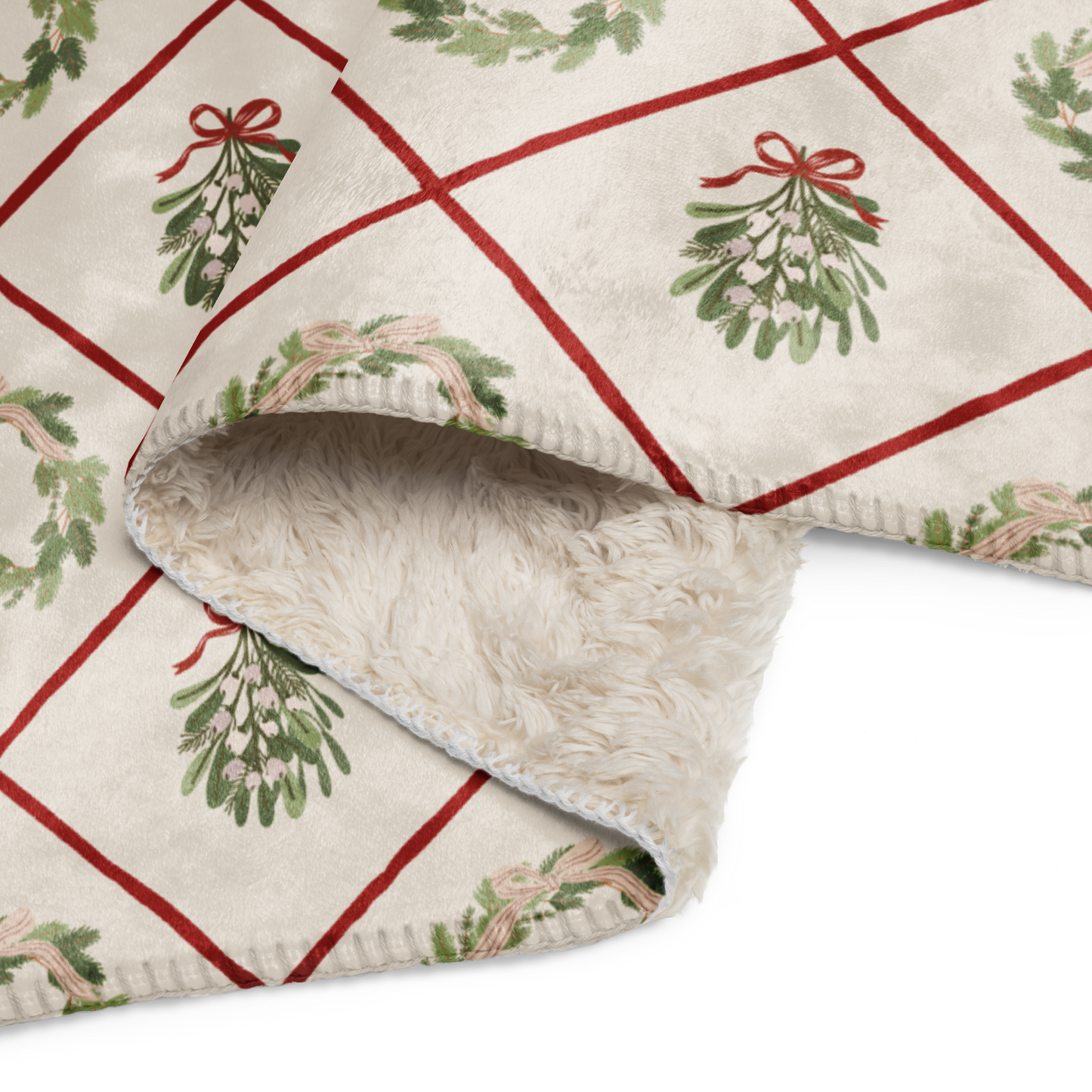 Mistletoe Moments Christmas Sherpa Blanket
