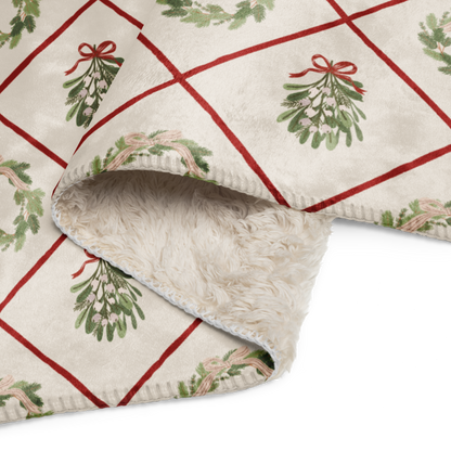 Mistletoe Moments Christmas Sherpa Blanket