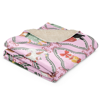 Cats Love Christmas Too Sherpa Blanket