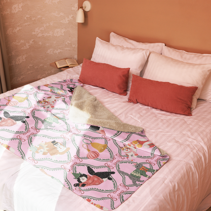 Cats Love Christmas Too Sherpa Blanket