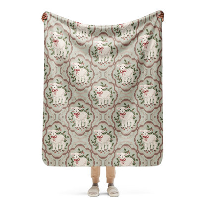 Christmas Lammy Sherpa Blanket