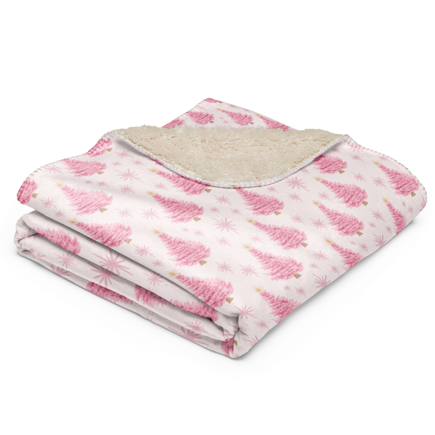 Pretty in Pine Christmas Sherpa Blanket