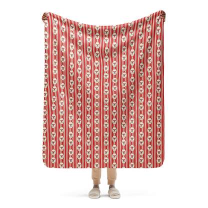 Candy Cane Lane Christmas Sherpa Blanket